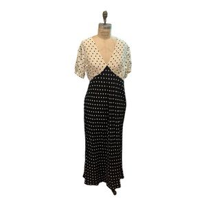 A New Day - Polka Dot Black and White Dress
